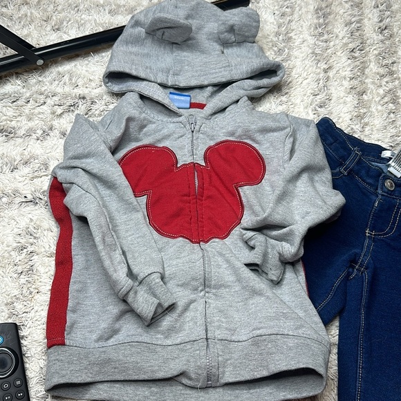 3T girls lot, jeans, leggings, shorts, Disney hoodie, and Tommy shirt - Picture 2 of 14